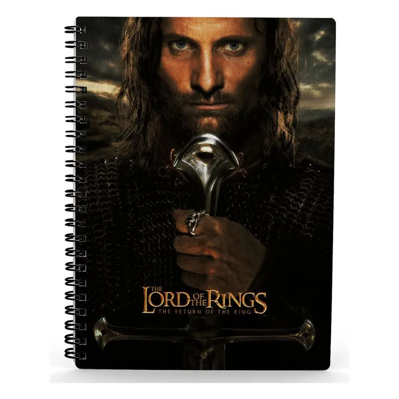 Bon Plan Lord of the Rings: Aragorn 3D-Effect Notebook