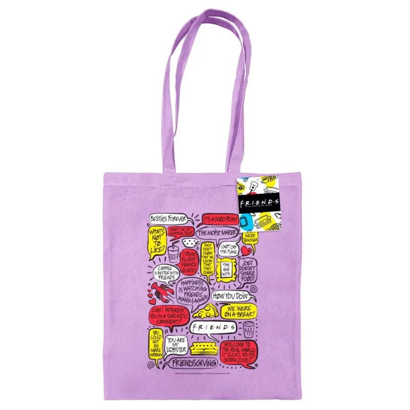 Acheter En Ligne FRIENDS: Lavender Tote Bag (Quotes)
