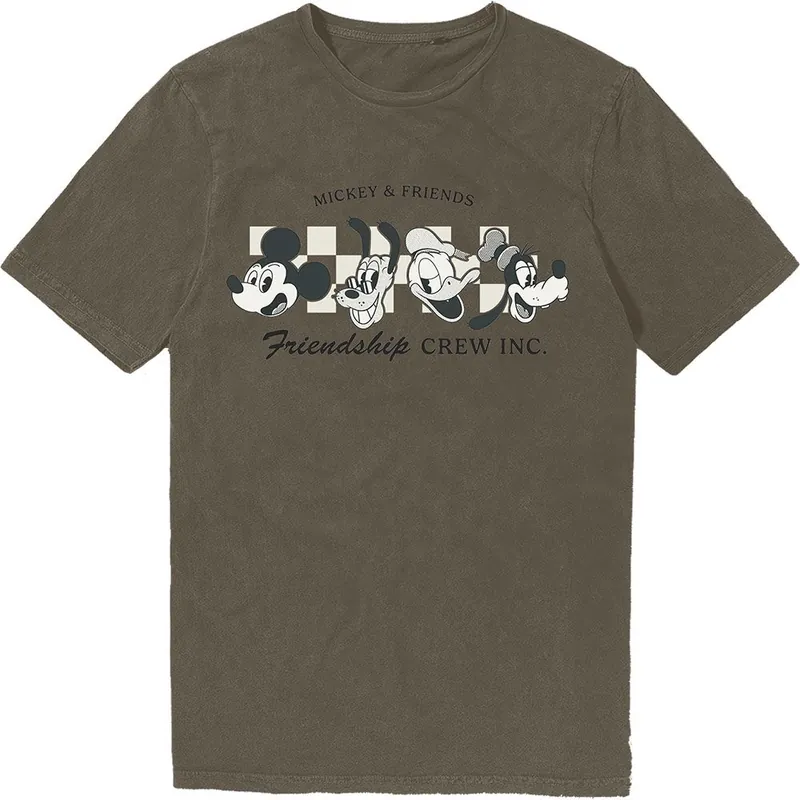 Achat Immédiat Disney: MM Friendship Crew Inc (Wash) - Green Stone Wash T-Shirt