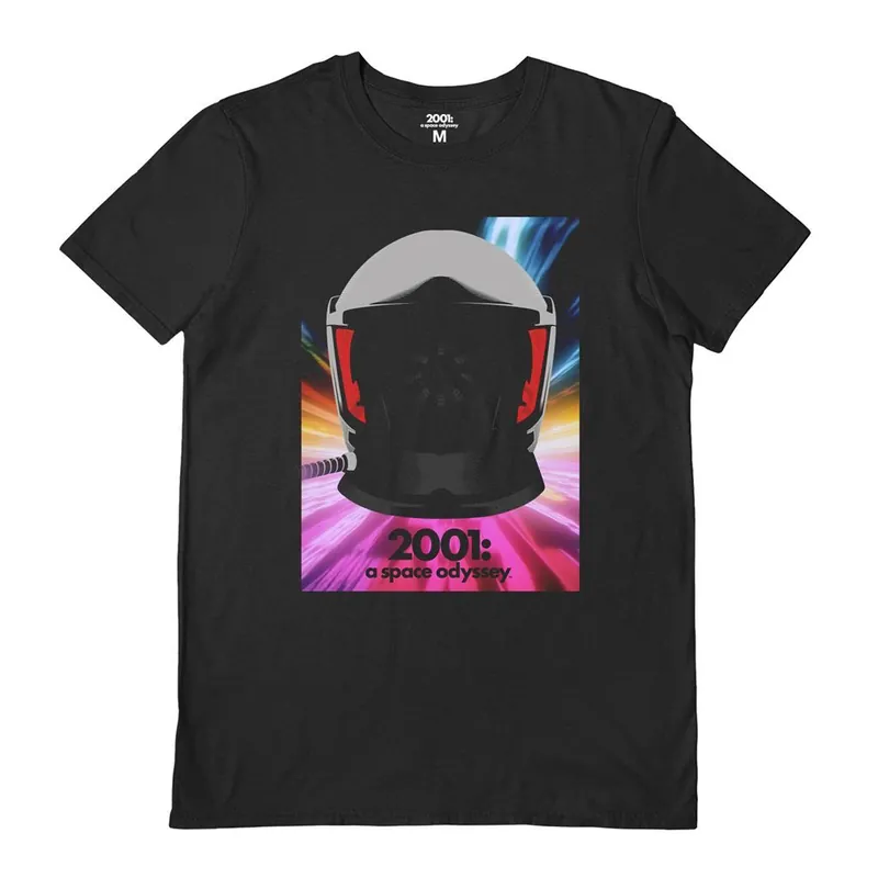 2001 A Space Odyssey: Trippy Black T-Shirt Commander Maintenant